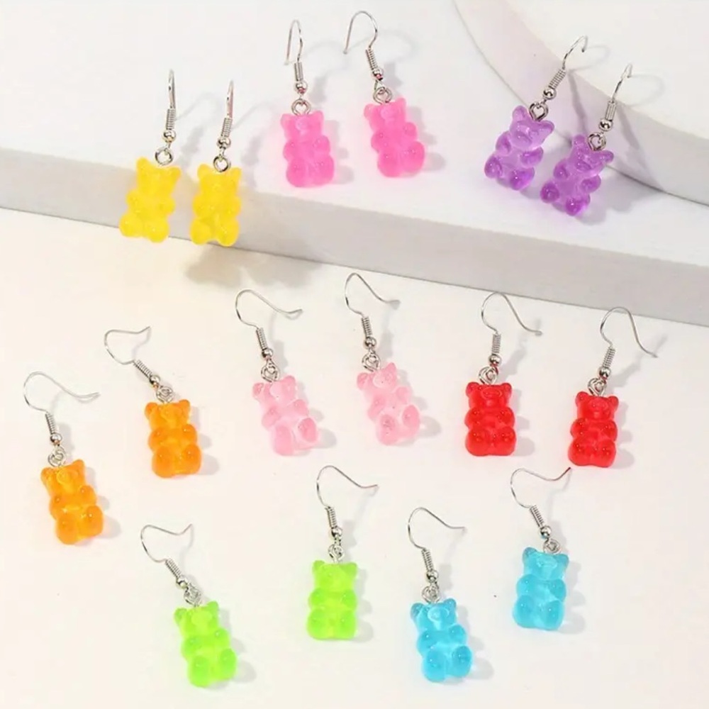 8 PAIR of Gummy Bear Earrings